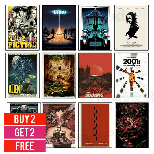 Alternative Movie Posters Classic Cinema Wall Art Films Home Room Decor Man Cave