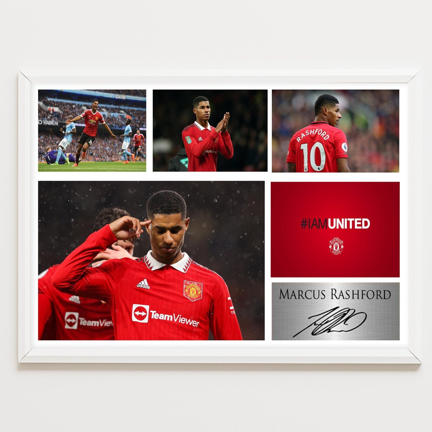 Marcus Rashford Signed Photo Poster Football Autographed Memorabilia Photo Print