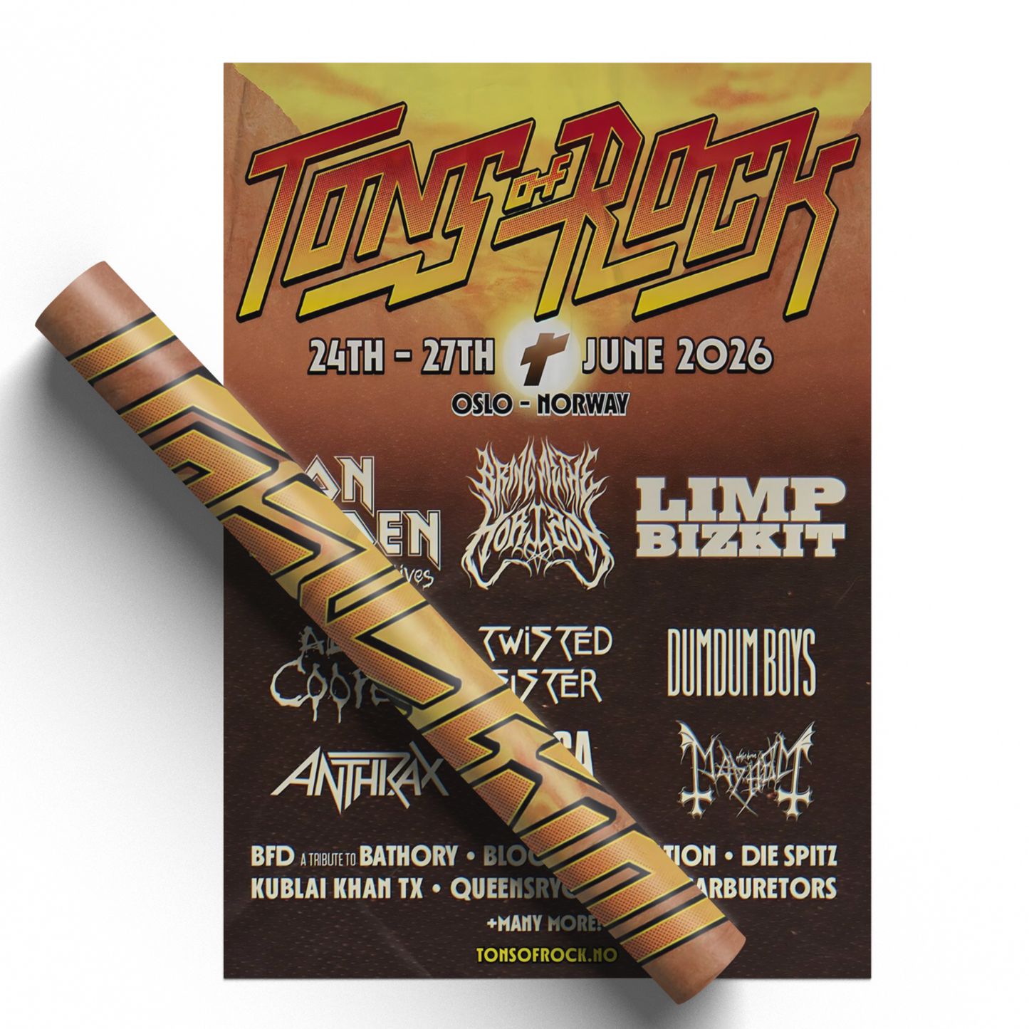 Tons Of Rock Music Festival Poster 2025 Line Up Festival Rock Print A5-A3