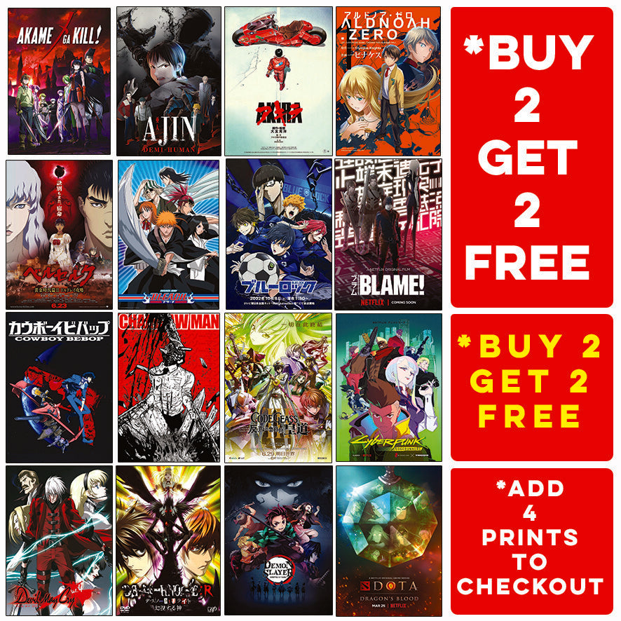 Classic Anime Series Posters Manga Anime Movies Retro Wall Art Poster Prints
