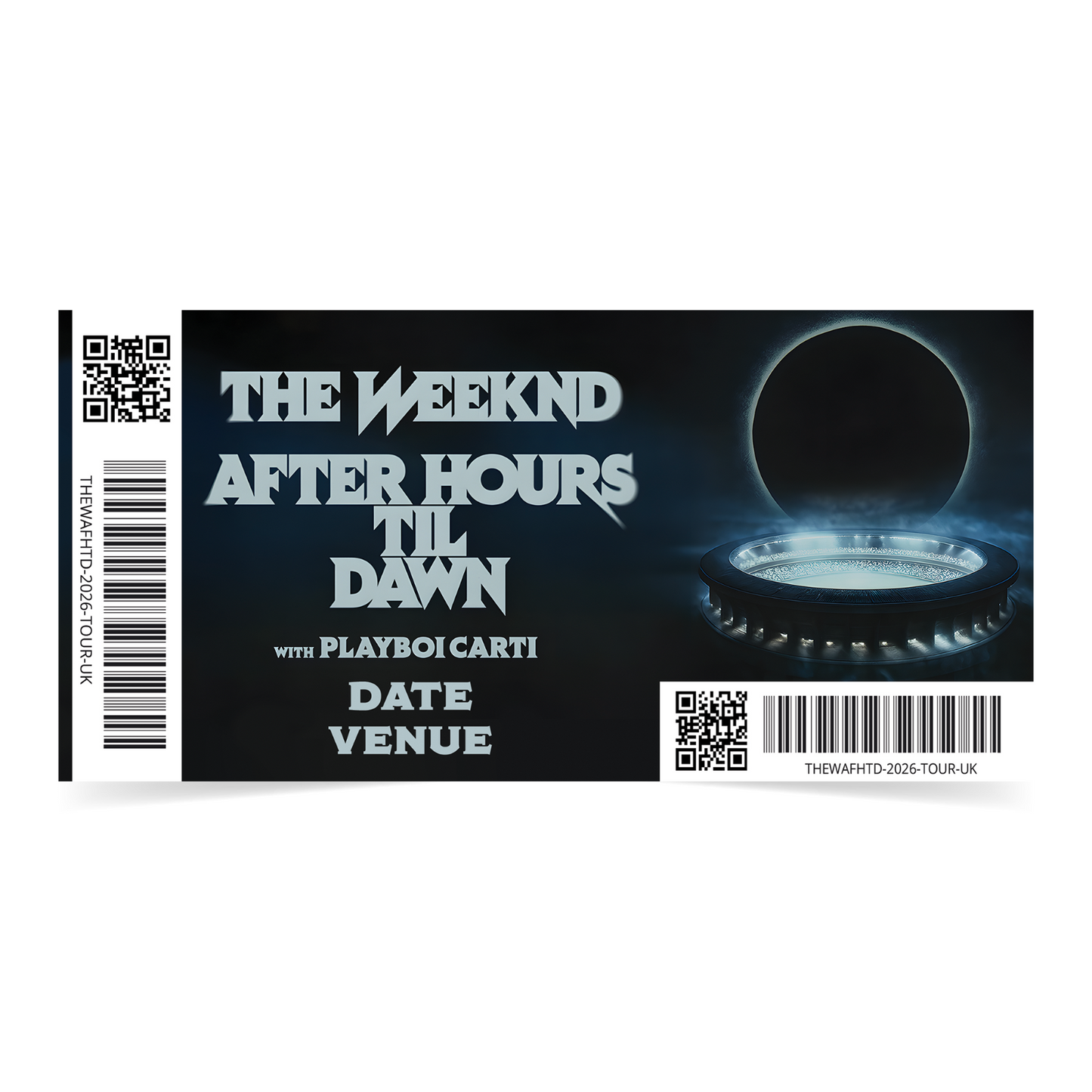 The Weeknd Ticke Surprise Gift Reveal Mock Souvenir After Hours Til Dawn Tour
