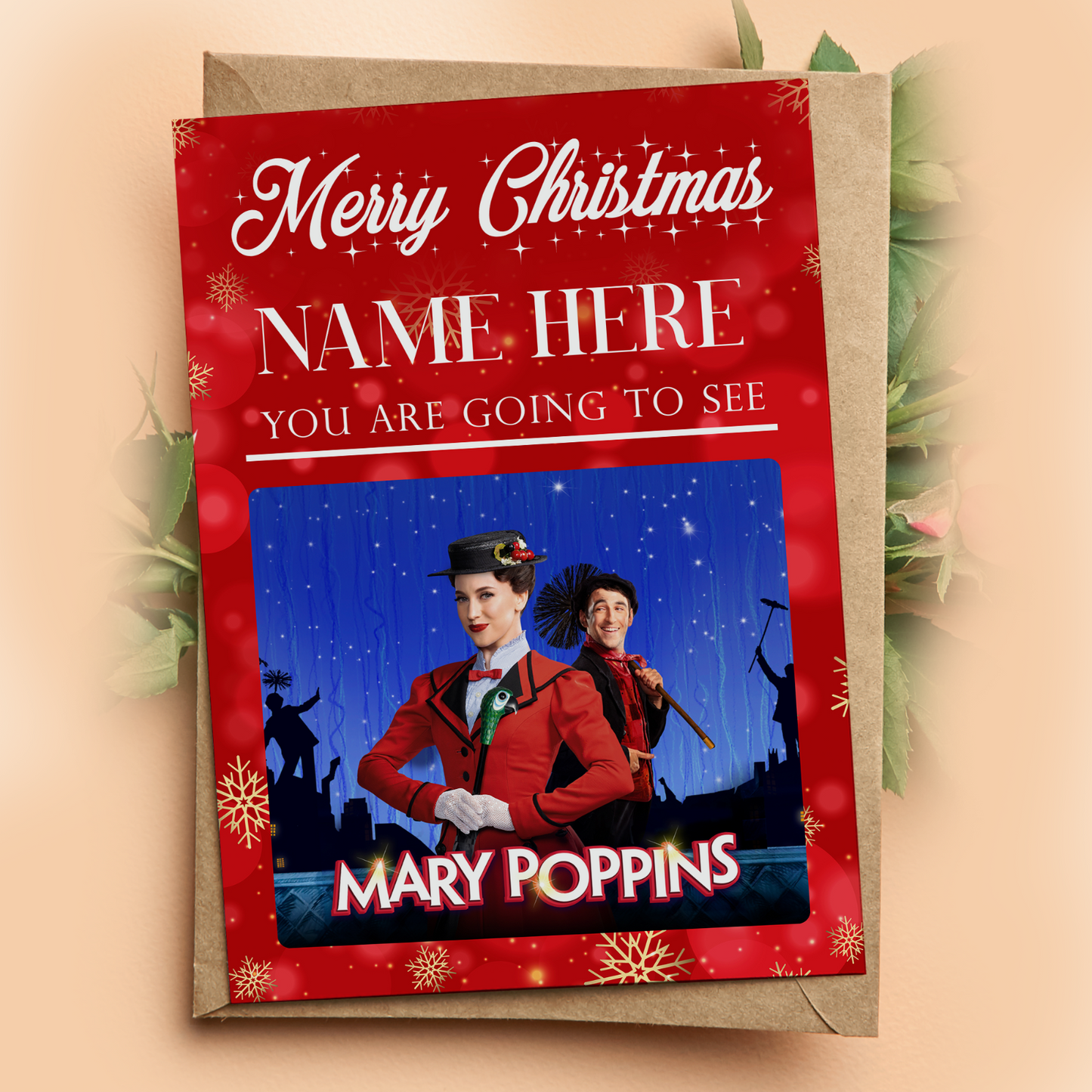 You're Going To See Mary Poppins Christmas Personalised Birthday Xmas Card