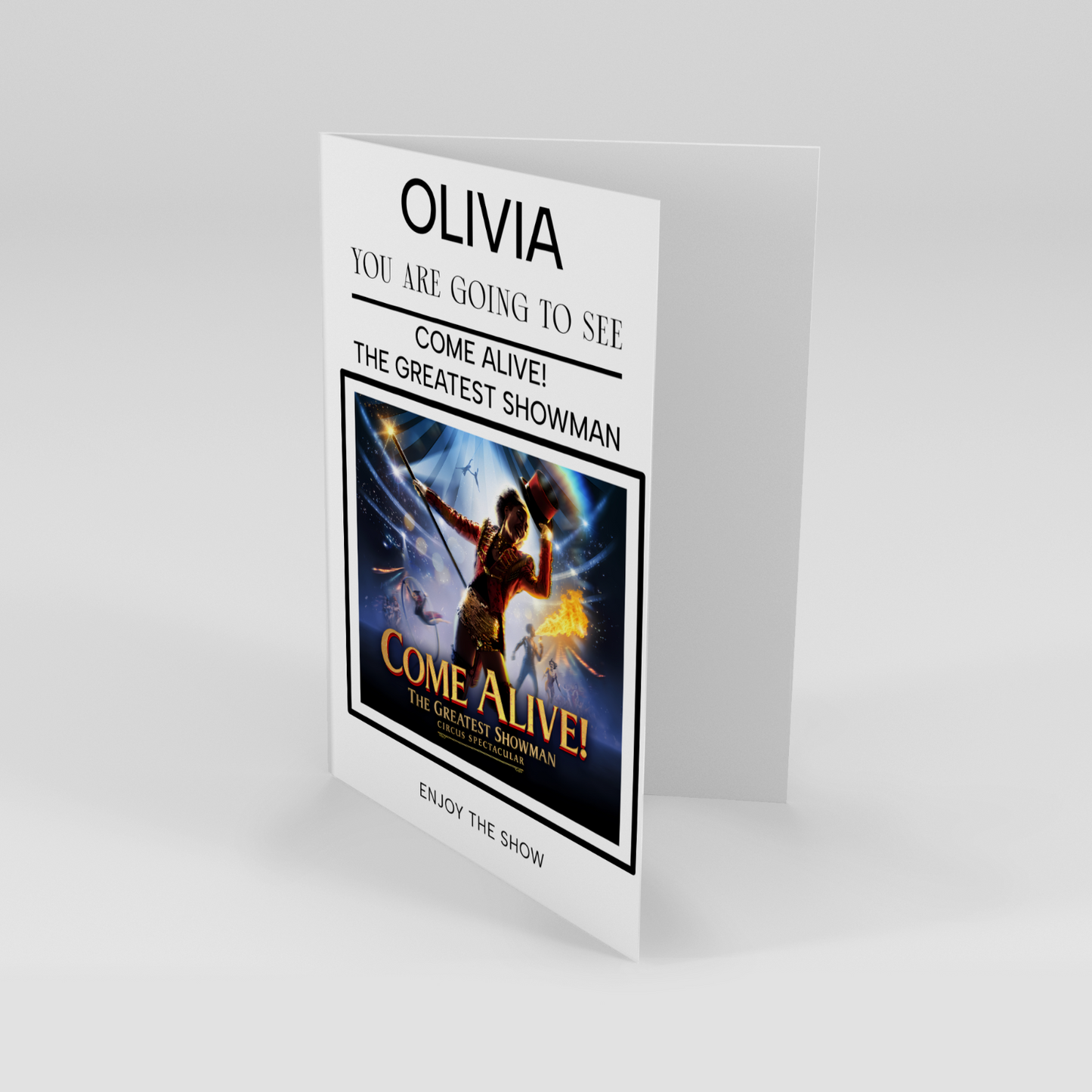 YOU'RE GOING TO SEE COME ALIVE THE SHOW PERSONALISED GIFT BIRTHDAY CARD