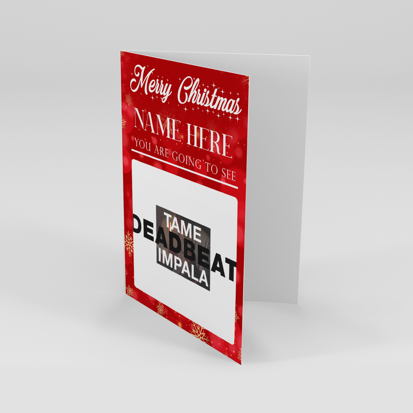 YOU'RE GOING TO SEE Tama Impala Deadbeat Concert Christmas Card Personalised