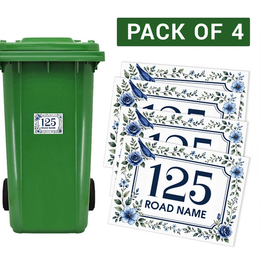 Wheelie Bin Sticker House Number Labels House Numbers Stickers Dustbin Sticker
