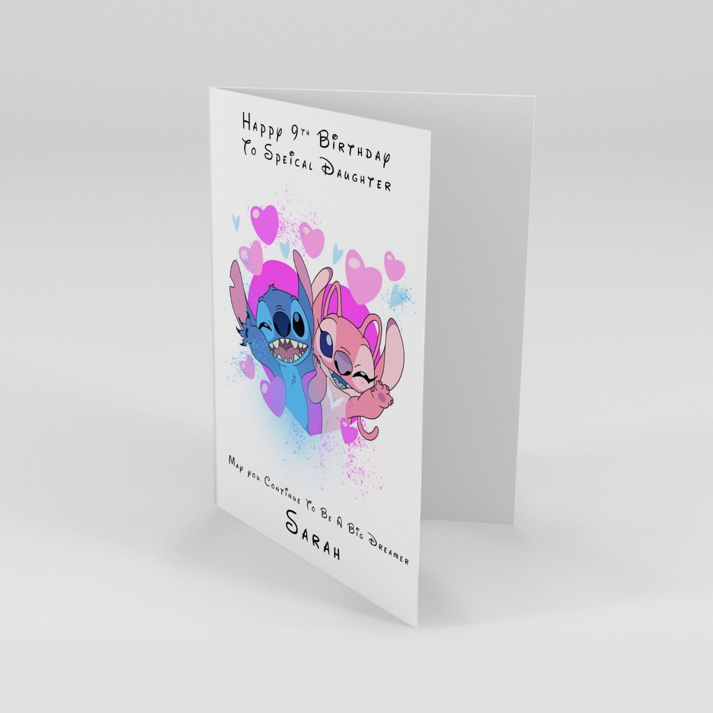 Lilo and Stitch Birthday Card Girls Granddaughter Niece Aunty Personalised Gift