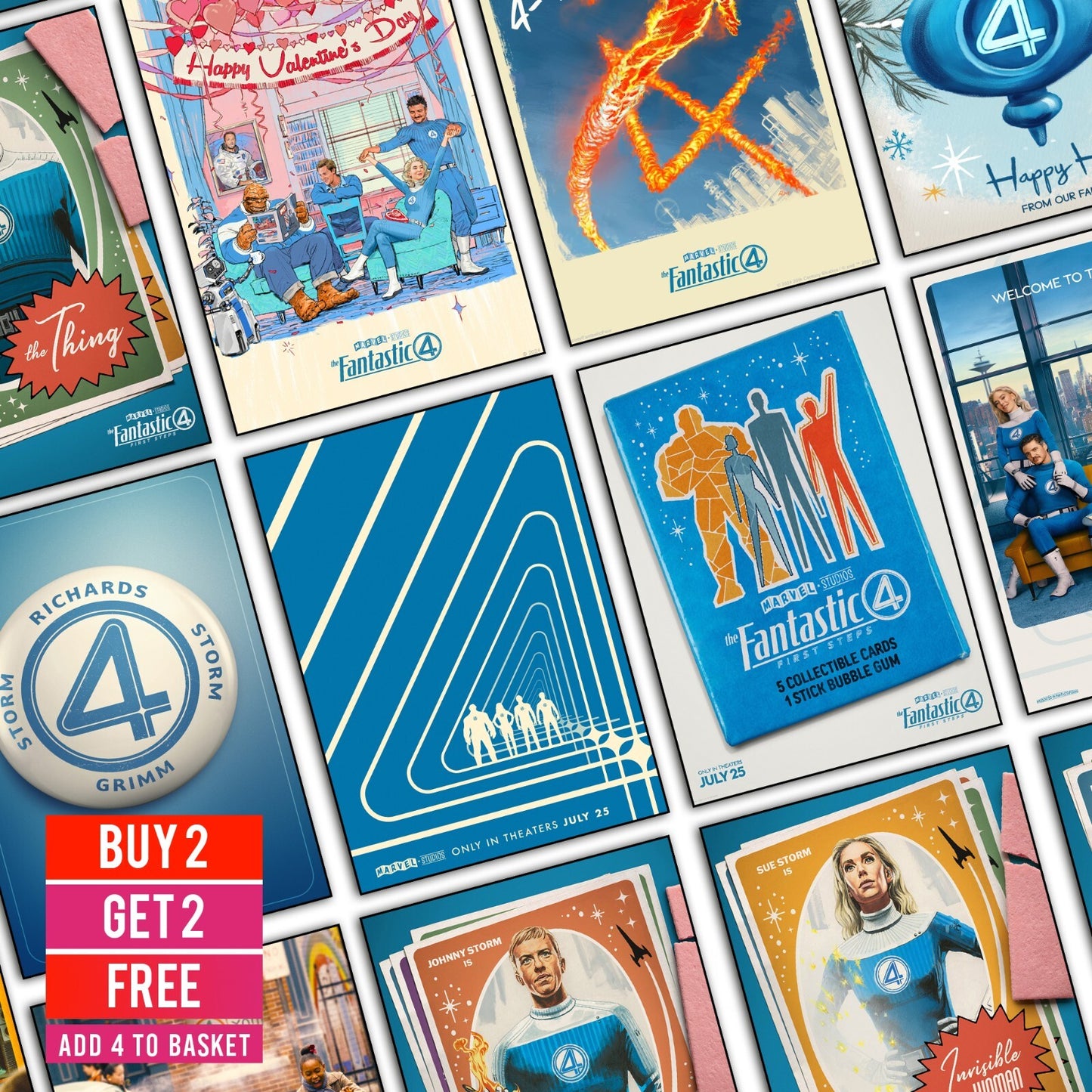 The Fantastic Four Movie Poster 2025 Wall Art The First Steps A5-A3 Marvel Movie