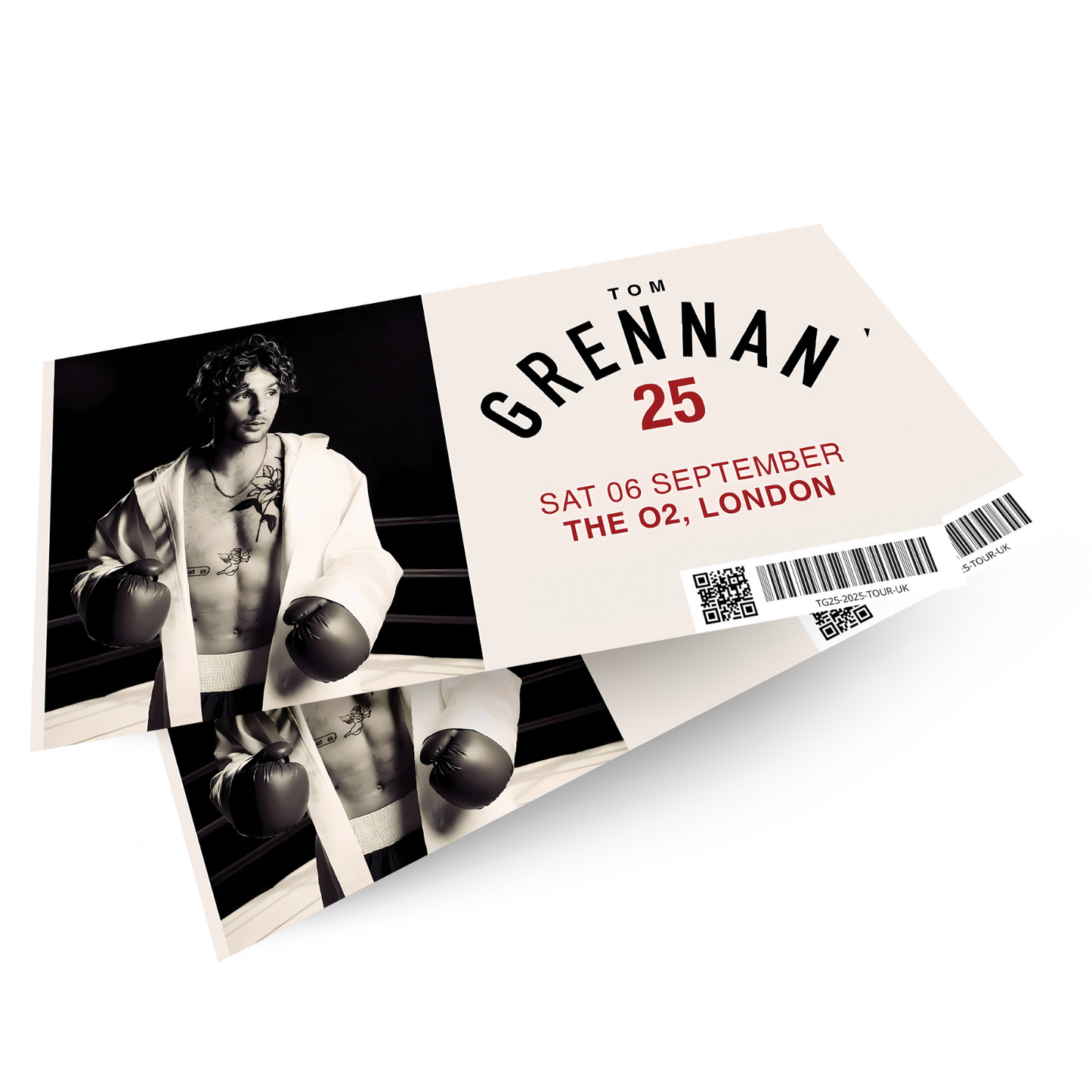 Tom Grennan Music Concert Tour  Gift Ticke Keepsake Ticke 2025 GRENNAN '25