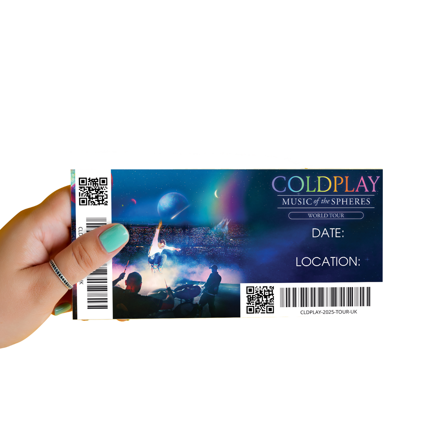 Coldplay Music Of The Spheres Mock Tick Tour Gift Souvenir For Coldplay Fan