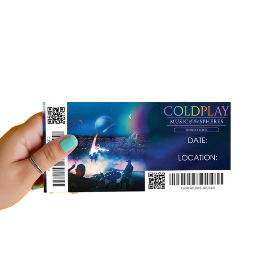 Coldplay Music Of The Spheres Mock Tick Tour Gift Souvenir For Coldplay Fan