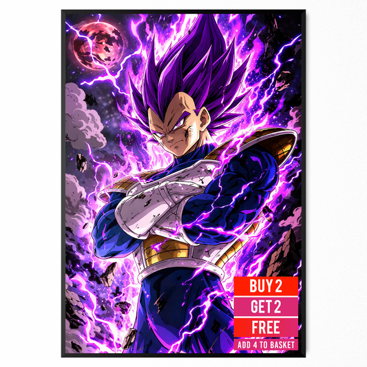Dragon Ball z Vegeta ULTRA Ego Print Manga Japanese Wall Art Super Saiyan Poster