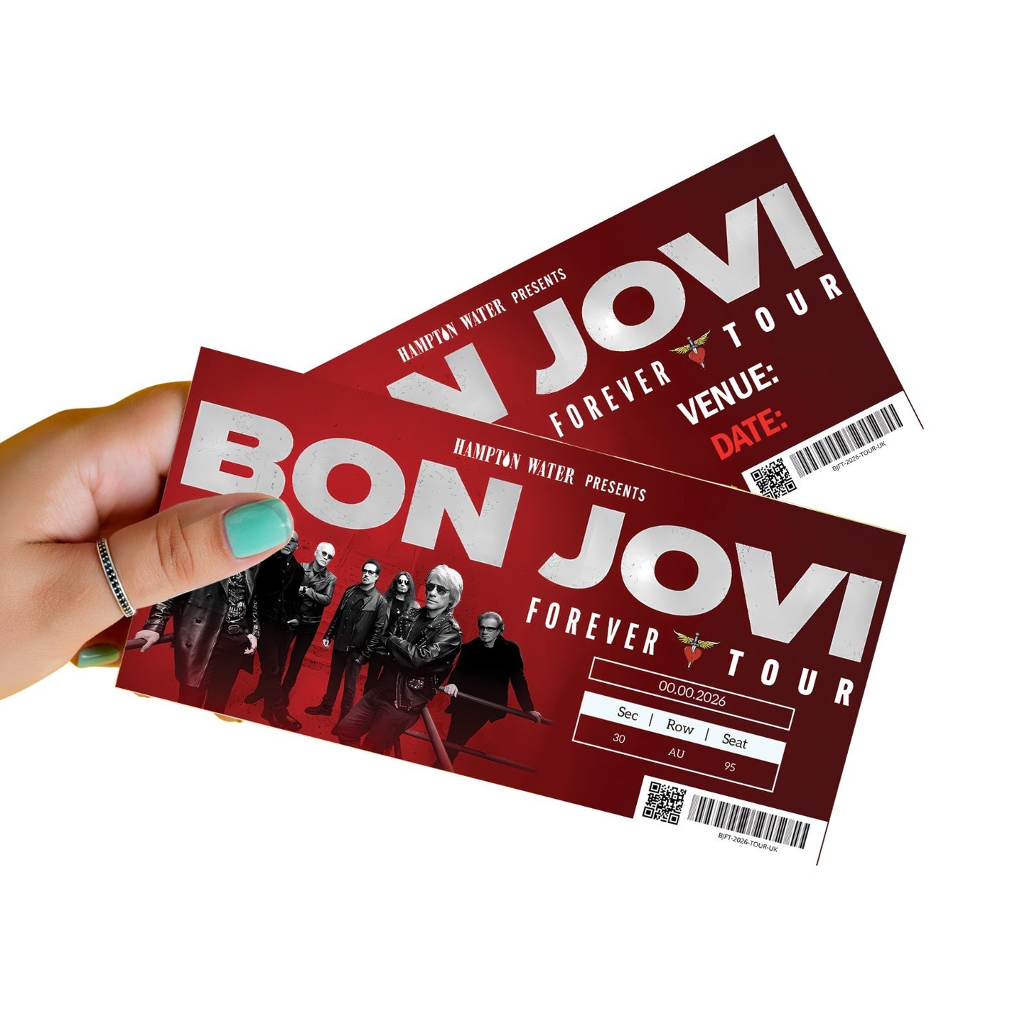 Bon Jovi Forever Tour TICKET REPLICA GIFT BIRTHDAY Christmas Gift For Rock Fans
