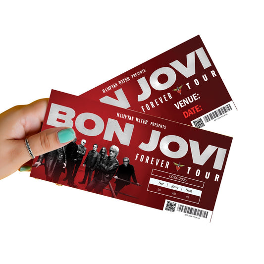 Bon Jovi Forever Tour TICKET REPLICA GIFT BIRTHDAY Christmas Gift For Rock Fans