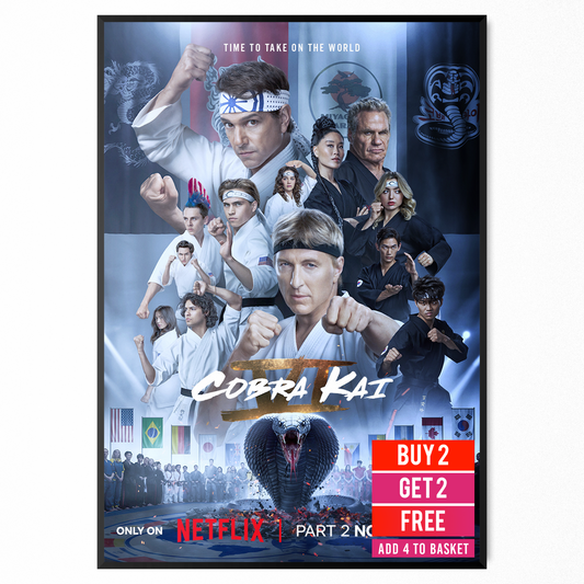 Cobra Kai Season 6 Poster For Karate Kid Fans Cobra Kai TV Series Print A5-A1