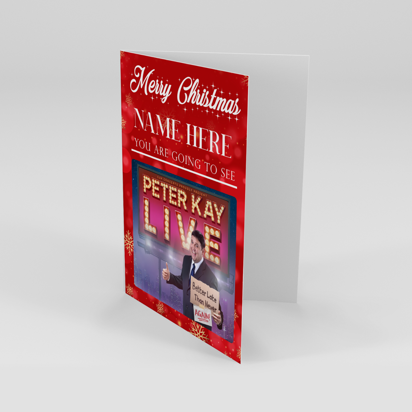 You're Going to See PETER KAY LIVE BIRTHDAY XMAS Card Personalised Any Name
