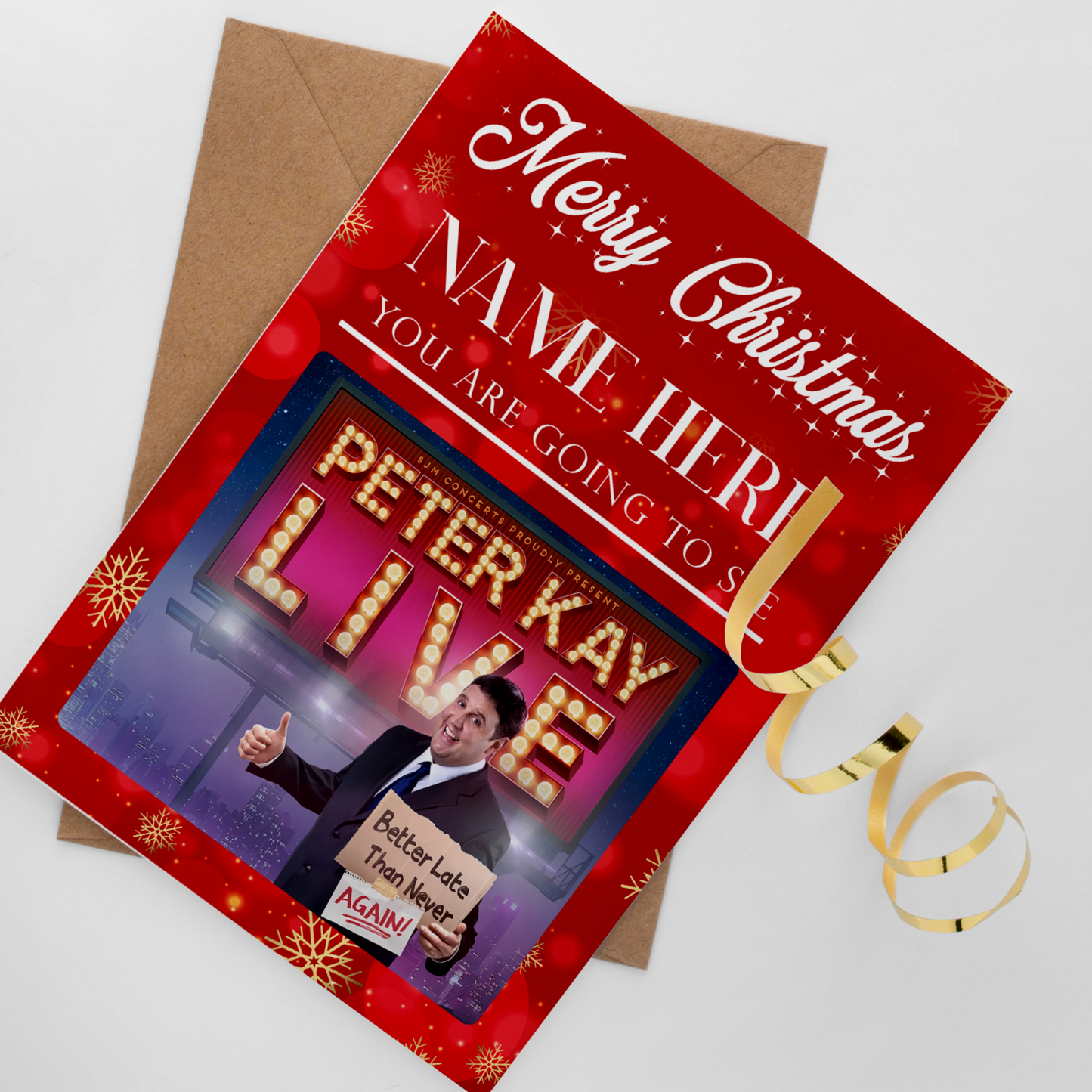You're Going to See PETER KAY LIVE BIRTHDAY XMAS Card Personalised Any Name