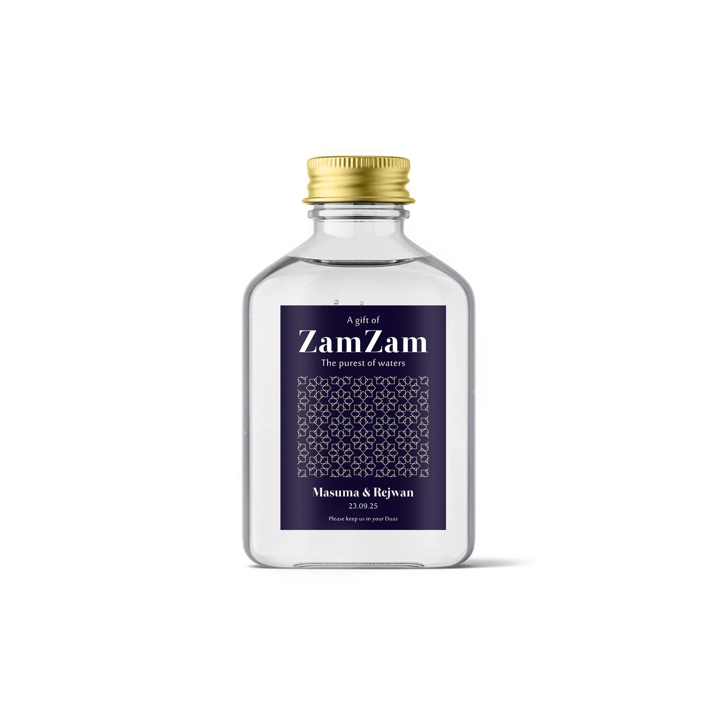 Zam Zam Water Bottles PERSONALISED Sticker Wedding LABELS ONLY Gift Favour