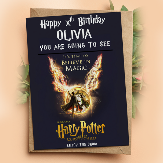You're going to see HARRY POTTER AND THE CURSED CHILD Birthday Card Gift