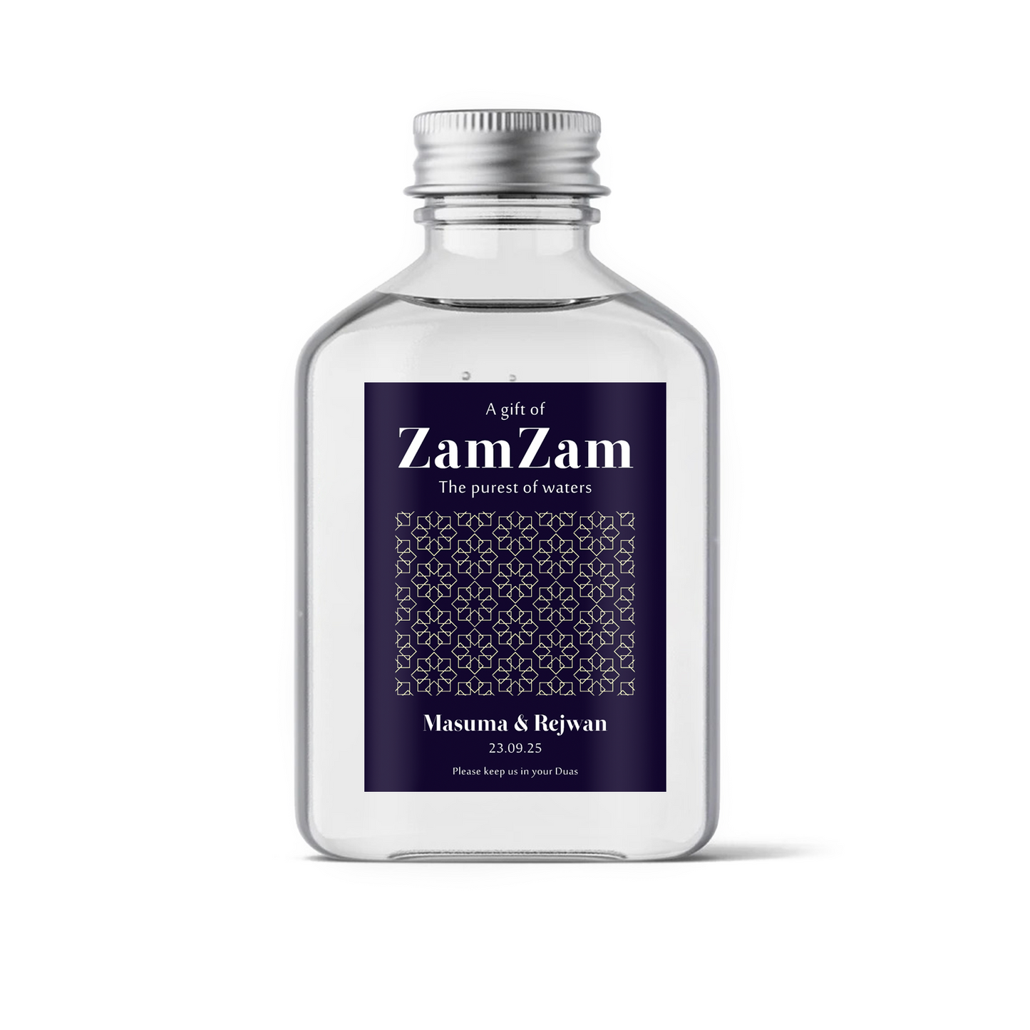 Zam Zam Water Bottles PERSONALISED Sticker Wedding LABELS ONLY Gift Favour