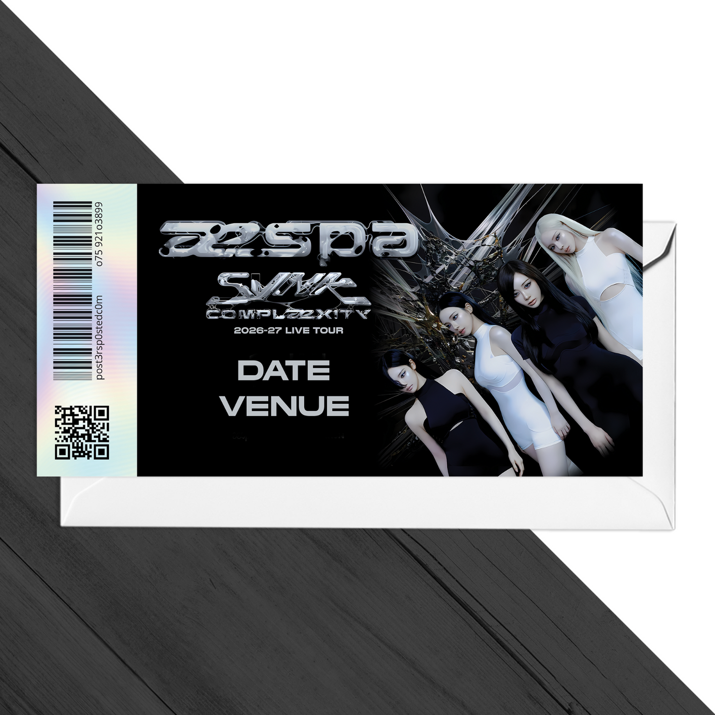aespa SYNK : COMPLæXITY Tour Concert Reveal Mock Ticket Stub Ticket Gift