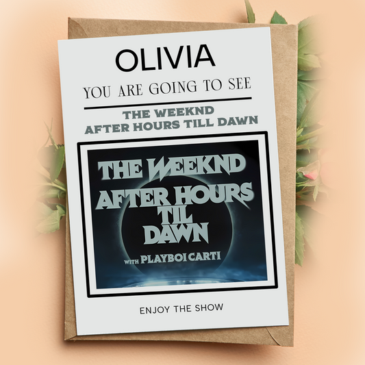 You're Going To See The Weeknd Live Tour 2025 UK Tour Personalised Birthday Card