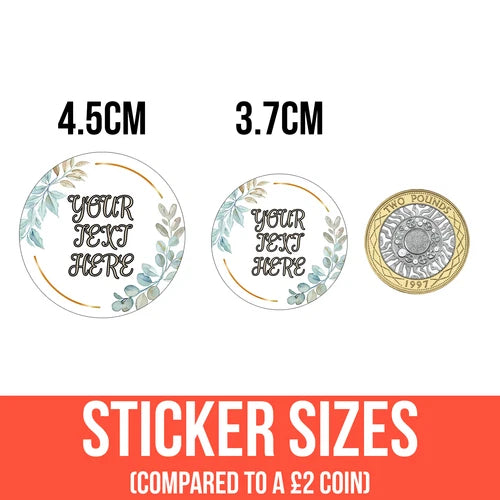 Zam Zam Water Personalised Round Stickers Wedding Party Gift Favour Label Seal